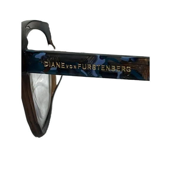 Diane Von Furstenberg Eyeglasses Frames DVF5093 210 Blue Tortoise 52-18-135 - Picture 5 of 14